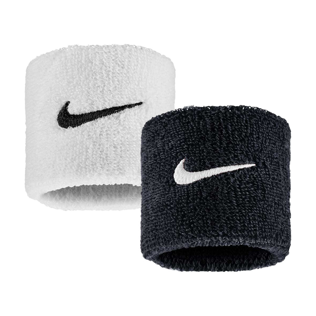 NIKE ELITE DOUBLEWIDE WRISTBANDS 2 PK BLACK one