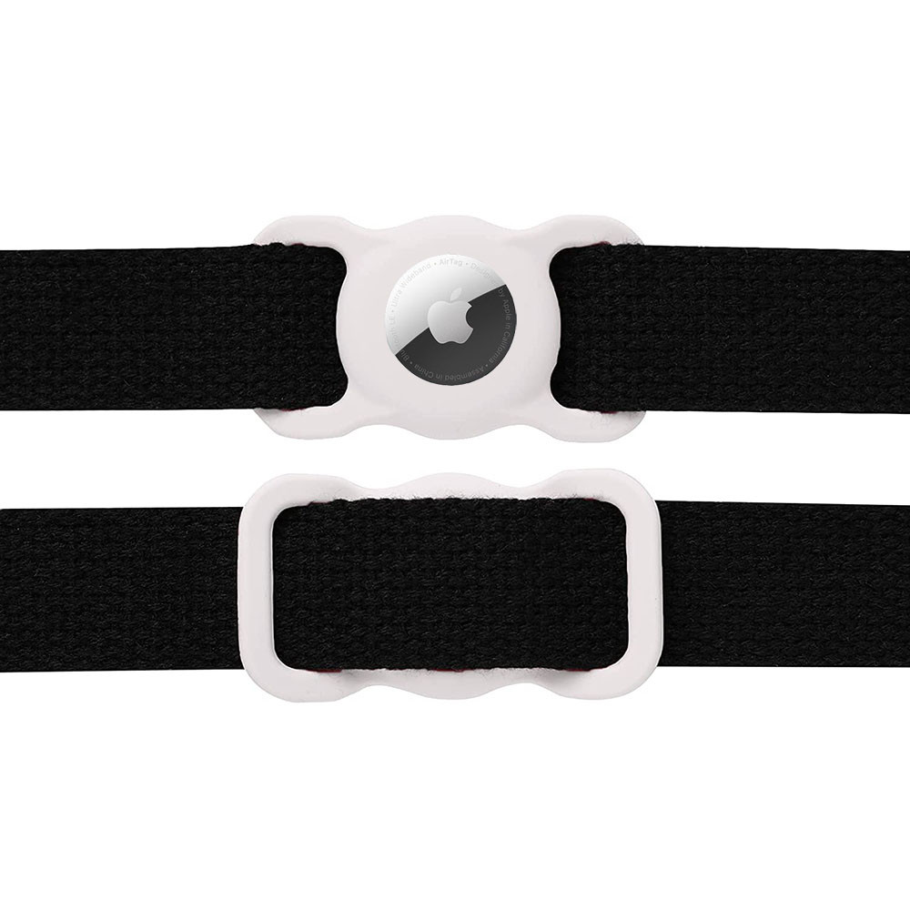 Apple AirTag szilikon tok, nyakörvre helyezhető, Wooze AirTag Pet Guard, fehér termék 2. képe