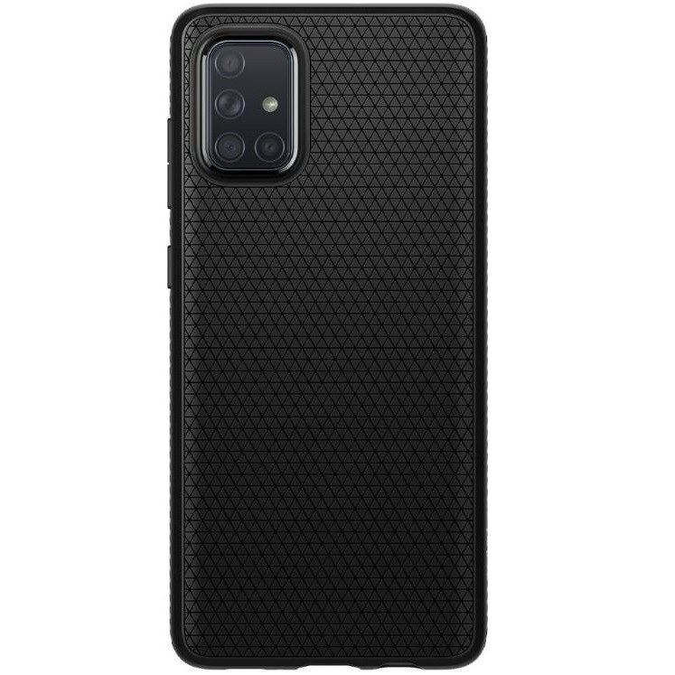 Samsung Galaxy S22 Ultra 5G SM-S908, Szilikon tok, Spigen Liquid Air, háromszög minta, fekete termék 2. képe