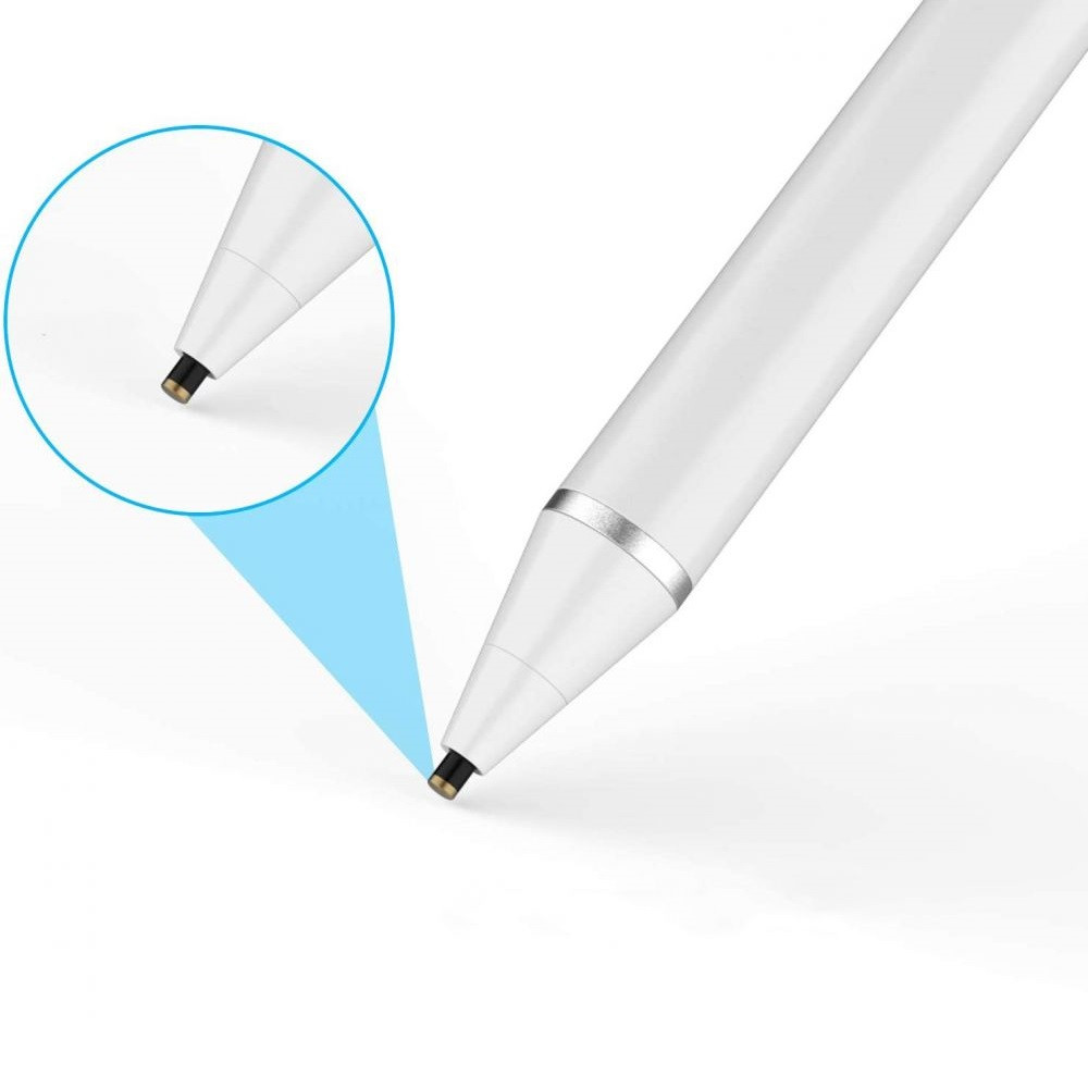 Univerzális toll, műanyag, (bármilyen kapacitív kijelzőhöz), Active Stylus Pen, fehér termék 2. képe