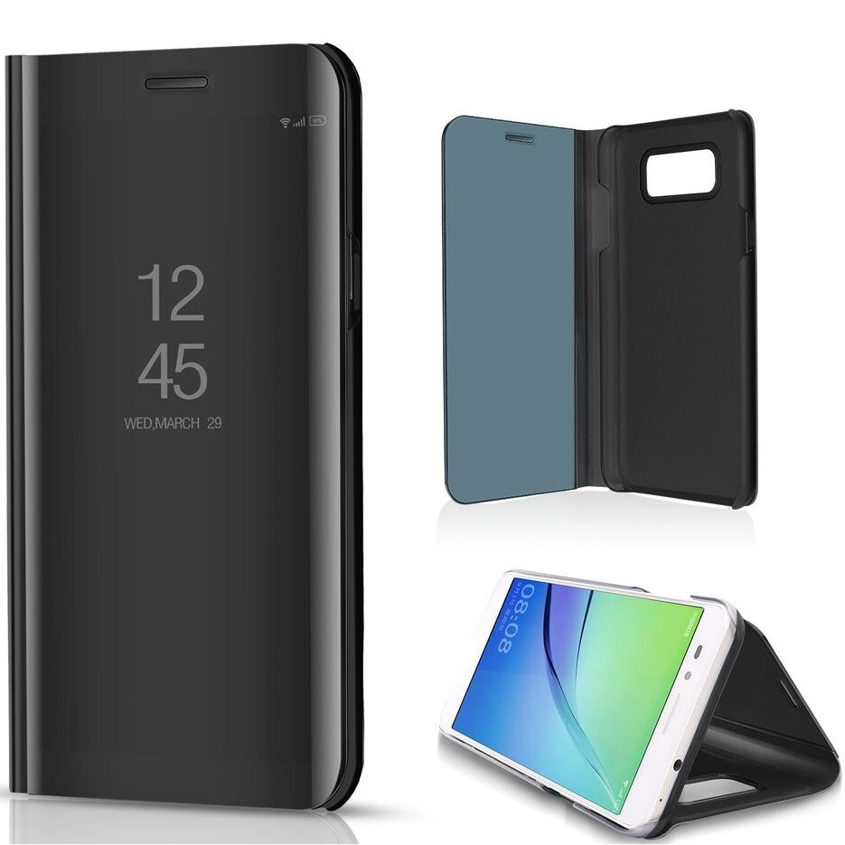 Xiaomi Poco X4 Pro 5G, Oldalra nyíló tok, hívás mutatóval, Smart View Cover, fekete (utángyártott) termék 2. képe