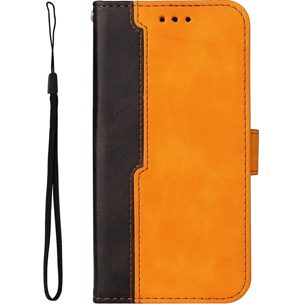 Apple iPhone X / XS, Oldalra nyíló tok, stand, kártyatartóval, kézpánttal, Wooze Colour Wallet, narancssárga termék 2. képe