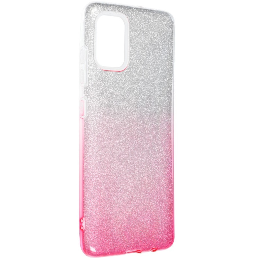 Apple iPhone 14 Plus, Szilikon tok, csillogó, Forcell Shining, vörösrarany/ezüst termék 2. képe