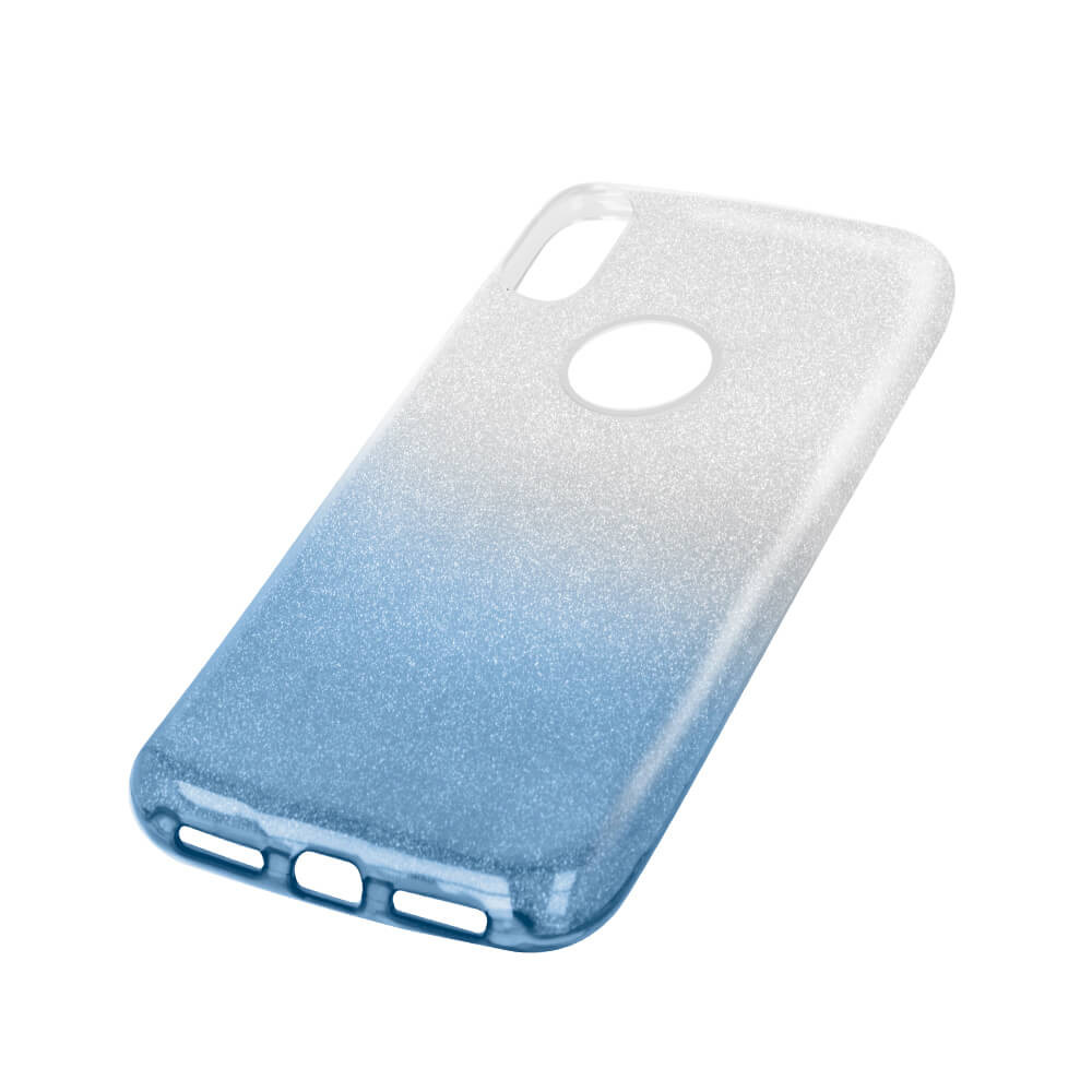 Samsung Galaxy M10 SM-M105F, TPU szilikon tok, csillogó, Forcell Shining, kék/ezüst termék 2. képe