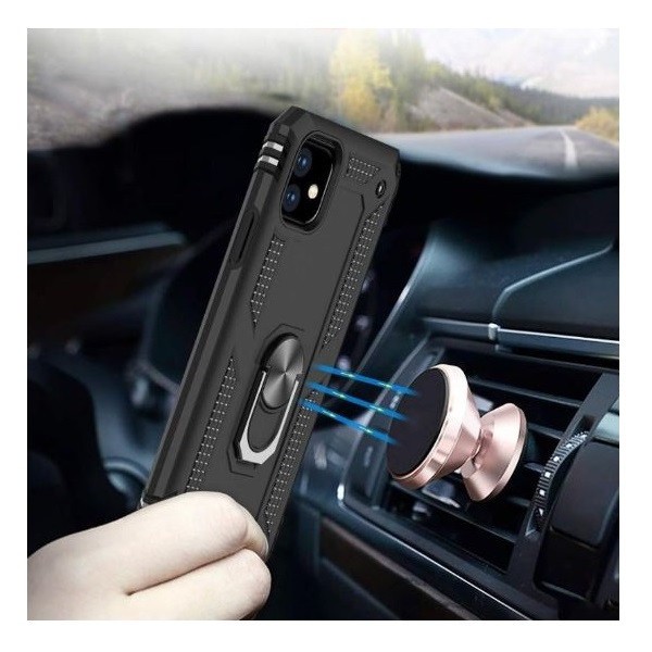 Huawei P Smart Pro (2019) / Y9s (2019), Műanyag hátlap védőtok, közepesen ütésálló, szilikon belső, telefontartó gyűrű, Defender, arany termék 2. képe