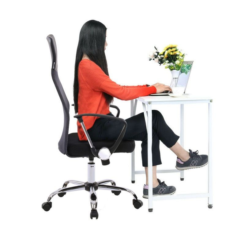 Ergonomikus irodai szék, gurulós, magasított háttámla, gázlift, dönthető, fekete termék 2. képe
