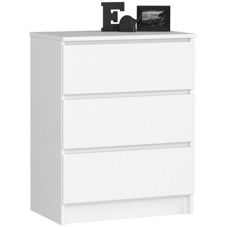3 fiókos komód fehér 60*77*40 cm termék 2. képe