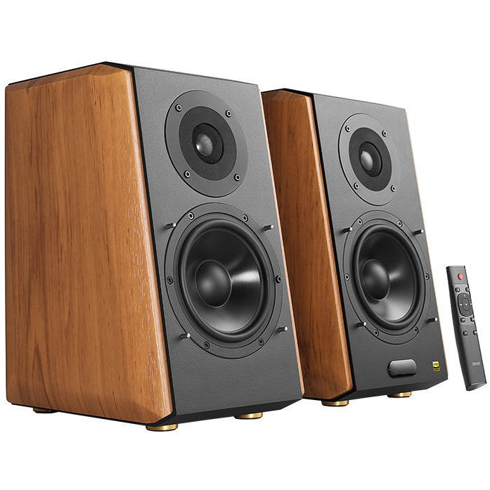 Hangszóró szett, 2.0, 2 x 60W, Bluetooth, RCA, Optikai kimenet, Koaxiális csatlakozó, Line in, Edifier S1000MKII, barna termék 2. képe