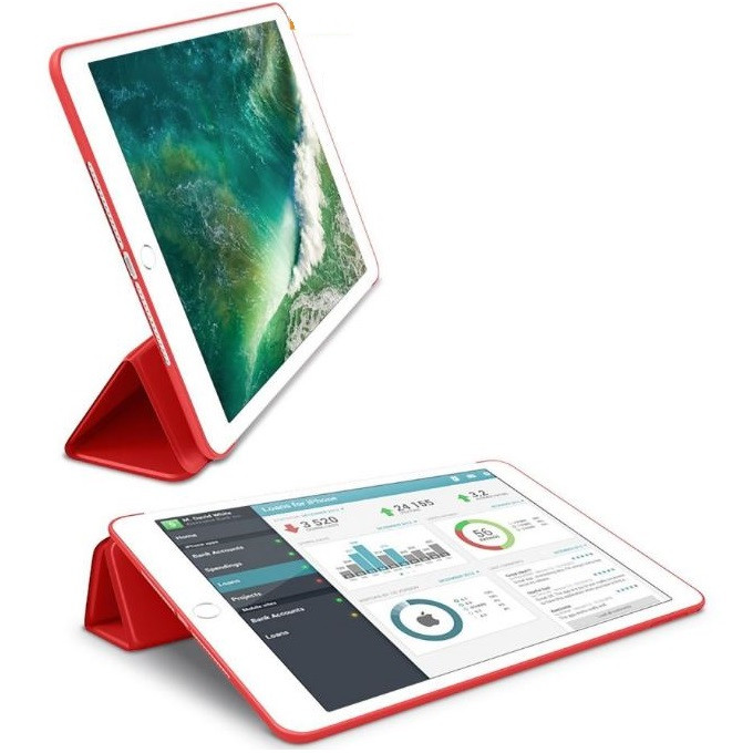 Apple iPad 9.7 (2017 / 2018), mappa tok, Smart Case, piros termék 2. képe