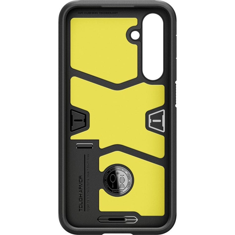 Samsung Galaxy S23 FE SM-S711, Szilikon tok + műanyag hátlap, kitámasztóval, Spigen Tough Armor, fekete termék 2. képe