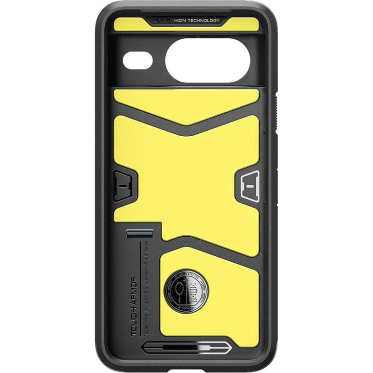 Google Pixel 8, Szilikon tok + műanyag hátlap, kitámasztóval, Spigen Tough Armor, sötétkék termék 2. képe