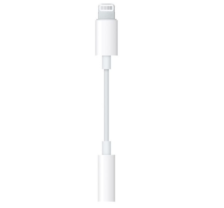 Adapter, Lightning 8pin - 3.5 mm jack átalakító, Apple, fehér, gyári termék 2. képe