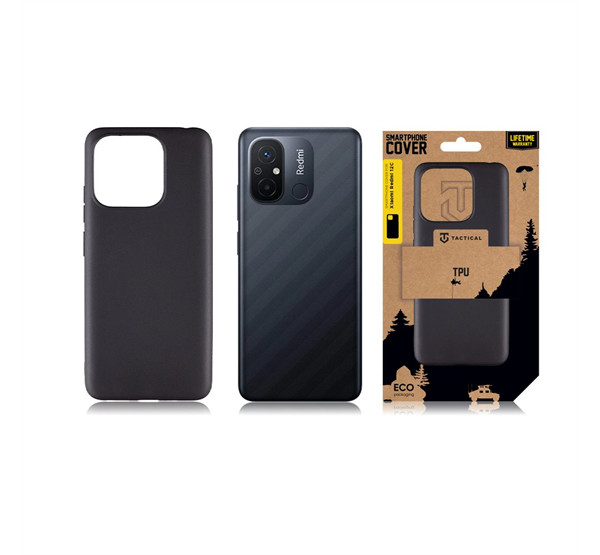 Xiaomi Redmi 12C, Szilikon tok, Tactical TPU, fekete termék 2. képe