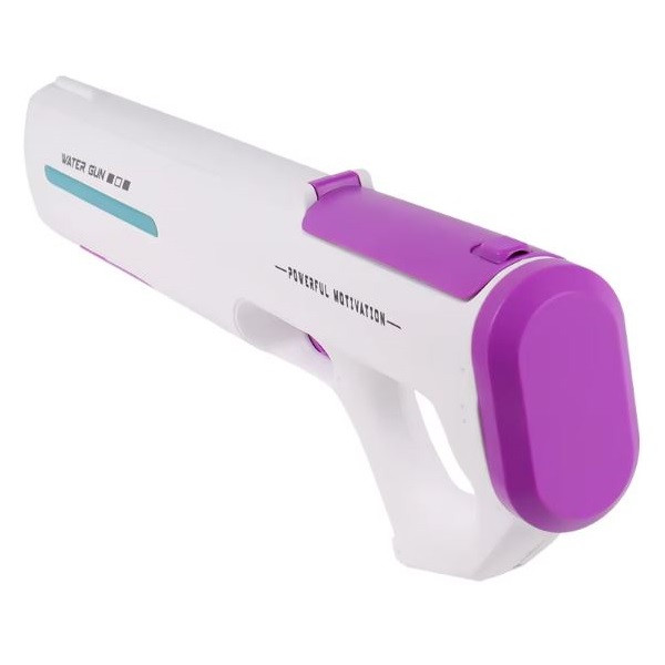 Elektromos automata vízipisztoly, akkumulátorral, világítással, vízálló, Wooze Water Electric Blaster, fehér/lila termék 2. képe
