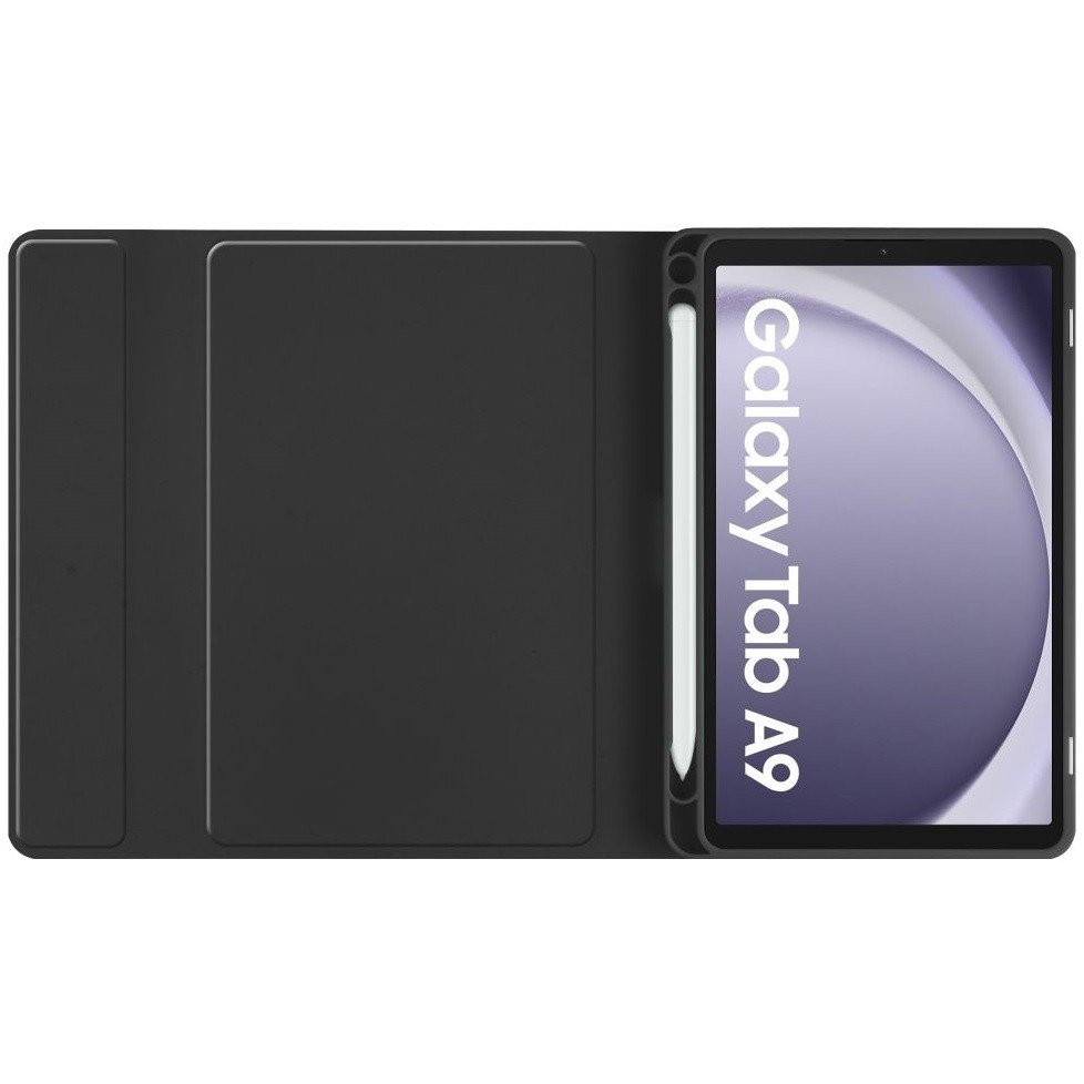 Samsung Galaxy Tab A9 (8.7) SM-X110 / X115, Bluetooth billentyűzetes mappa tok, érintőceruza tartó, érintőceruza nélkül, TP SC Pen Holder + Keyboard, fekete termék 2. képe