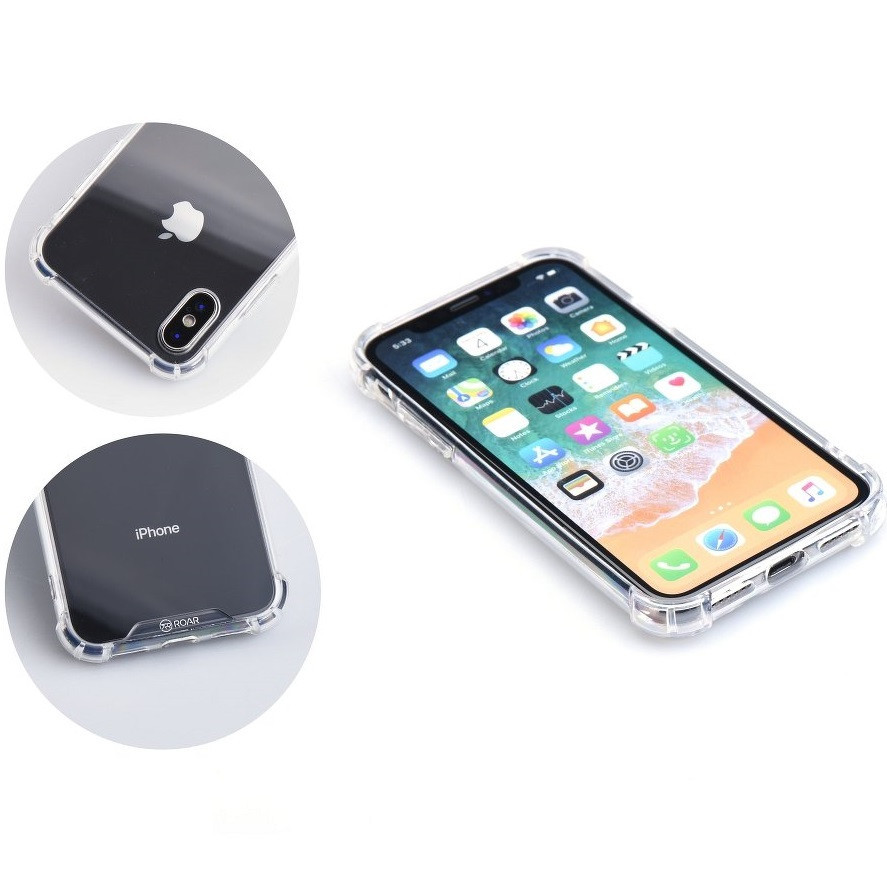 Apple iPhone 16 Pro, Szilikon védőkeret, akril hátlap, közepesen ütésálló, Armor Jelly Case, Roar, átlátszó termék 2. képe