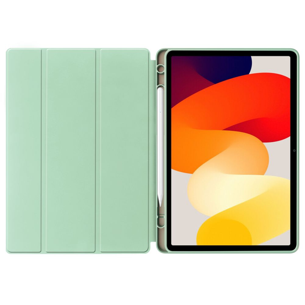 Xiaomi Redmi Pad SE (11.0), mappa tok, közepesen ütésálló, érintőceruza tartó, érintőceruza nélkül, Trifold, TP SC Pen Holder, zöld termék 2. képe