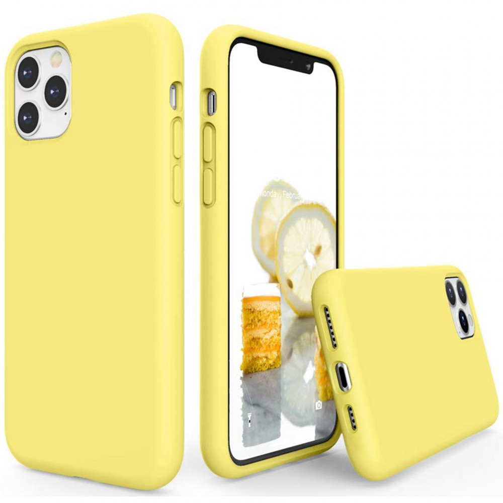 Apple iPhone 11, Szilikon tok, Wooze Liquid Silica Gel, sárga akciós termékkép 1