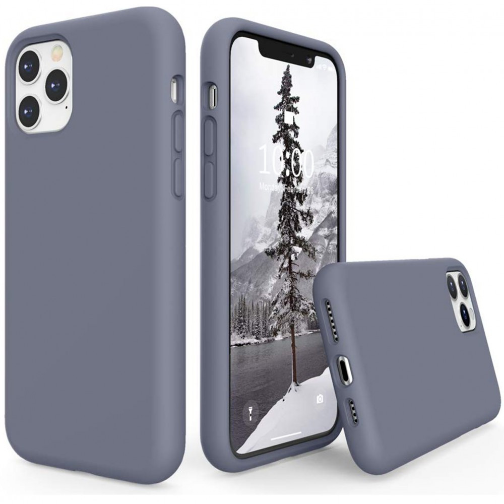 Apple iPhone 5 / 5S / SE, Szilikon tok, Wooze Liquid Silica Gel, leander-szürke akciós termékkép 1