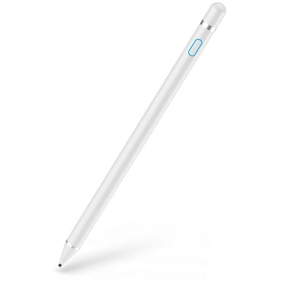 Univerzális toll, műanyag, (bármilyen kapacitív kijelzőhöz), Active Stylus Pen, fehér akciós termékkép 1