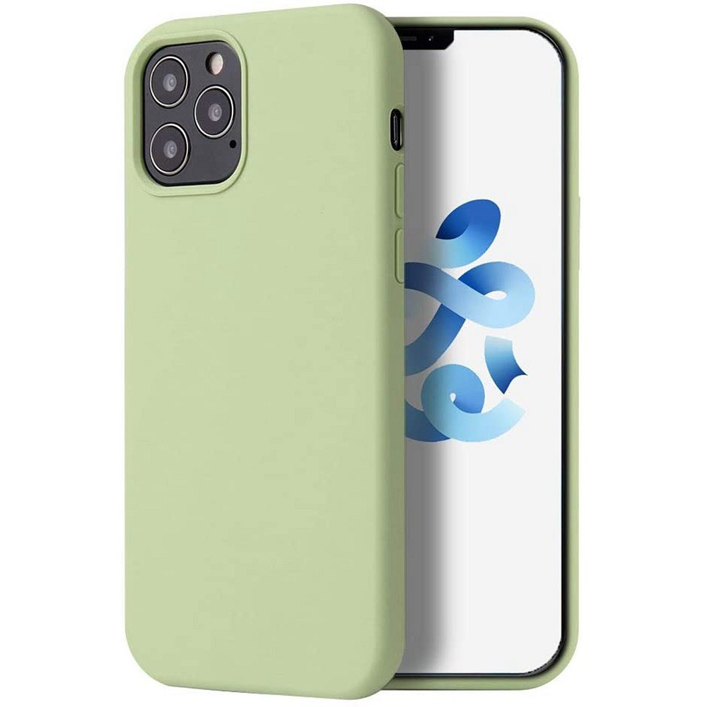 Apple iPhone 12 Pro, Szilikon tok, Wooze Liquid Silica Gel, világoszöld akciós termékkép 1