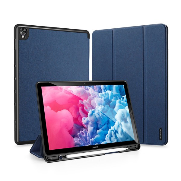 Huawei MediaPad M6 10.8, mappa tok, érintőceruza tartó, Dux Ducis Domo, sötétkék akciós termékkép 1