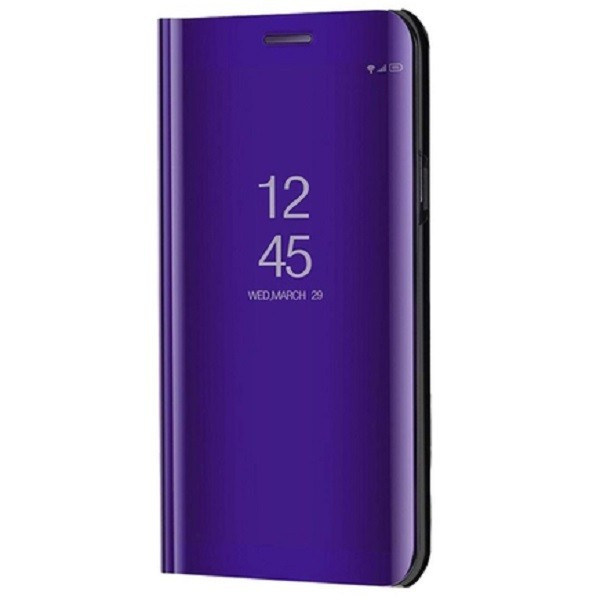 Apple iPhone 14 Plus, Oldalra nyíló tok, hívás mutatóval, Smart View Cover, lila (utángyártott) akciós termékkép 1