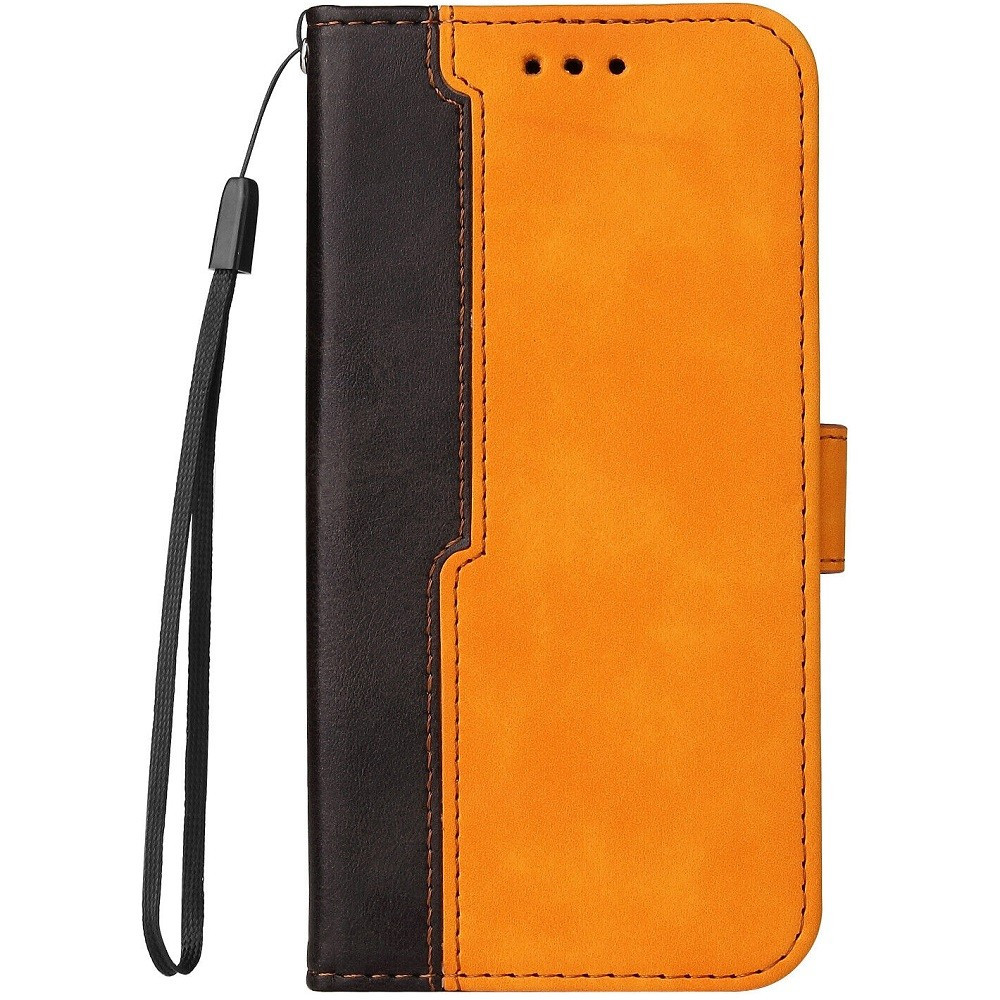 Apple iPhone X / XS, Oldalra nyíló tok, stand, kártyatartóval, kézpánttal, Wooze Colour Wallet, narancssárga akciós termékkép 1
