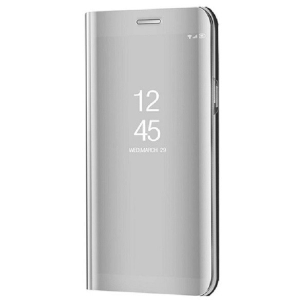 Xiaomi Redmi 12C, Oldalra nyíló tok, hívás mutatóval, Smart View Cover, ezüst (utángyártott) akciós termékkép 1