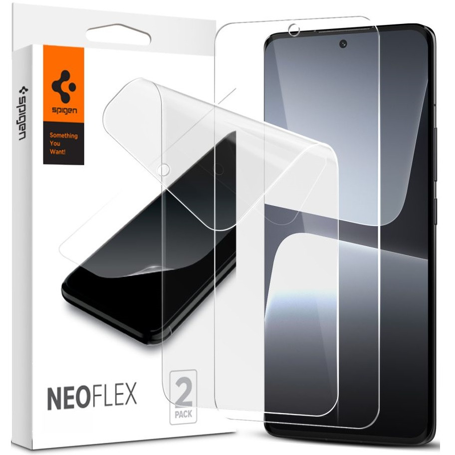 Xiaomi 13 Pro, Kijelzővédő fólia (az íves részre is!), Spigen Neo Flex, Clear Prémium, 2 db / csomag akciós termékkép 1