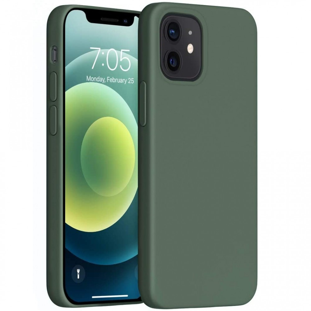 Xiaomi Redmi 12 4G, Szilikon tok, Wooze Liquid Silica Gel, sötétzöld akciós termékkép 1