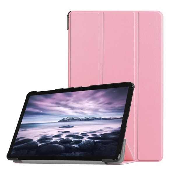 Samsung Galaxy Tab S9 Ultra 14.6 / Tab S10 Ultra 14.6 SM-X910 / X916B / X920 / X926B, mappa tok, Trifold, rózsaszín akciós termékkép 1