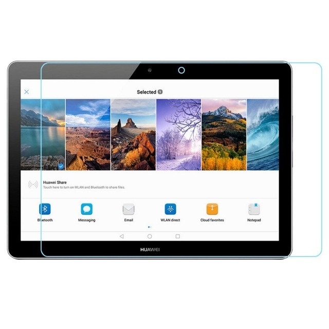 Huawei Mediapad T3 10.0, Kijelzővédő fólia, ütésálló fólia, Tempered Glass (edzett üveg), Clear akciós termékkép 1