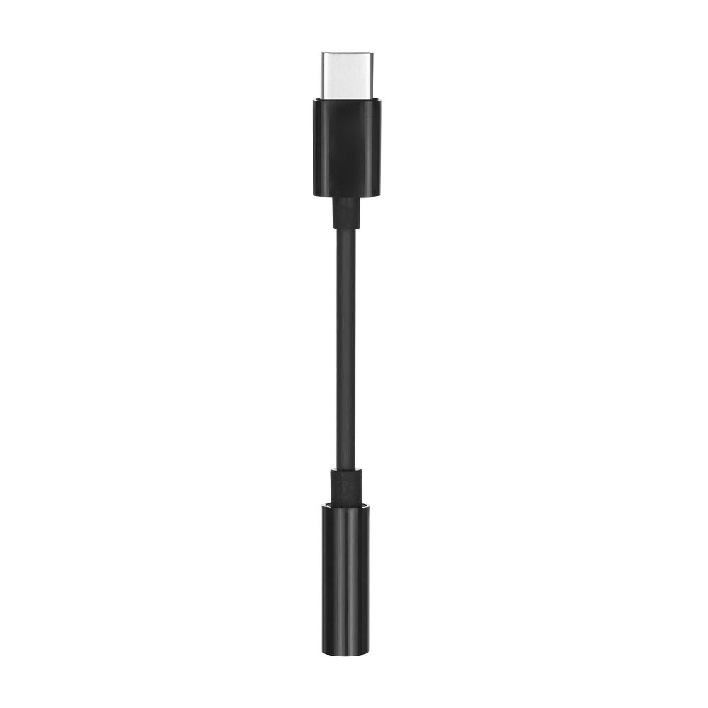 Adapter, USB Type-C - 3.5 mm jack átalakító, fekete (dobozos) akciós termékkép 1