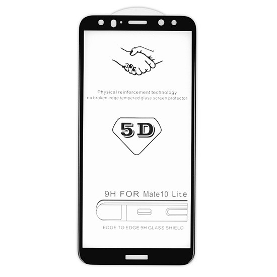 Samsung Galaxy S9 SM-G960, Kijelzővédő fólia, ütésálló fólia (az íves részre is!), Tempered Glass (edzett üveg), fekete akciós termékkép 1
