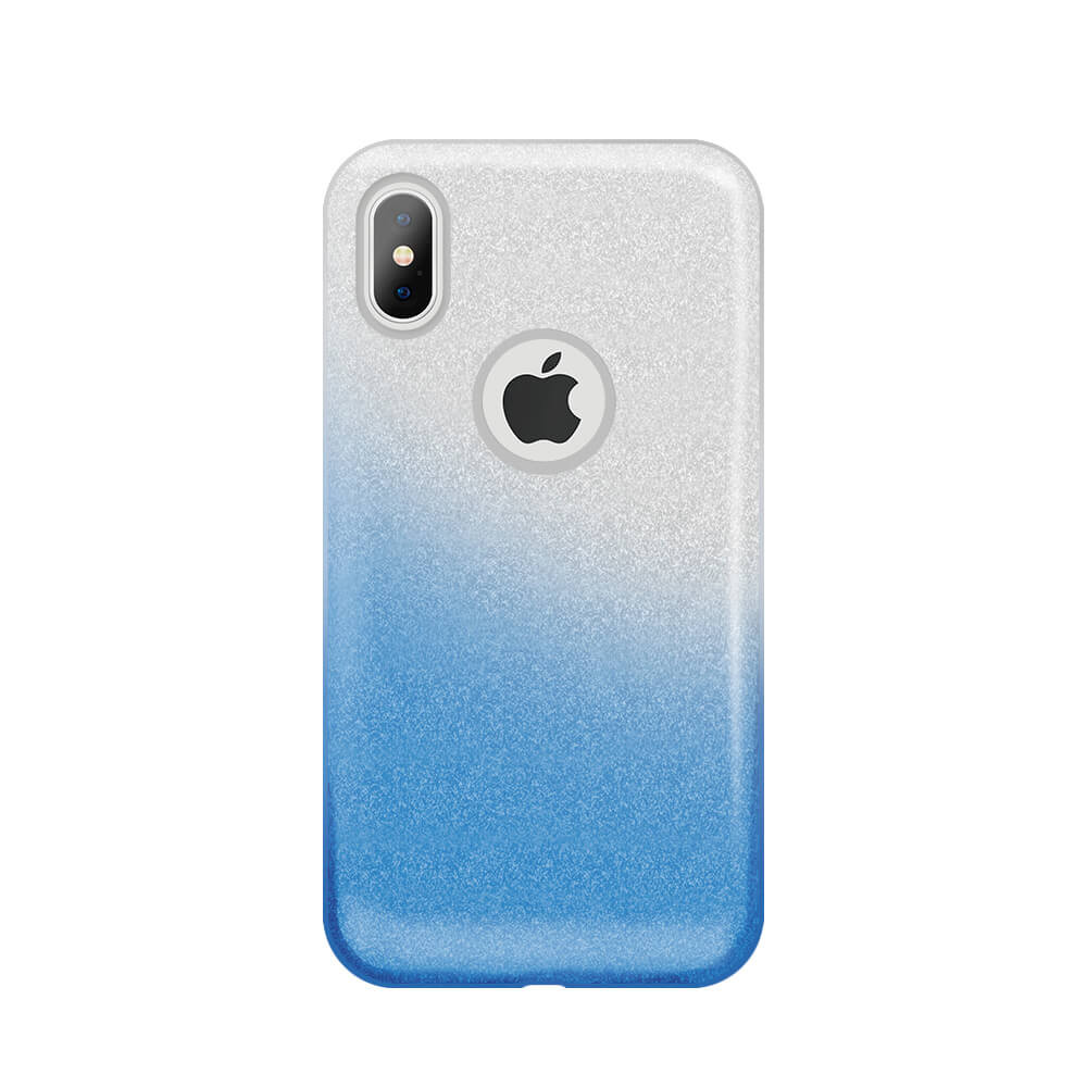 Samsung Galaxy M10 SM-M105F, TPU szilikon tok, csillogó, Forcell Shining, kék/ezüst akciós termékkép 1