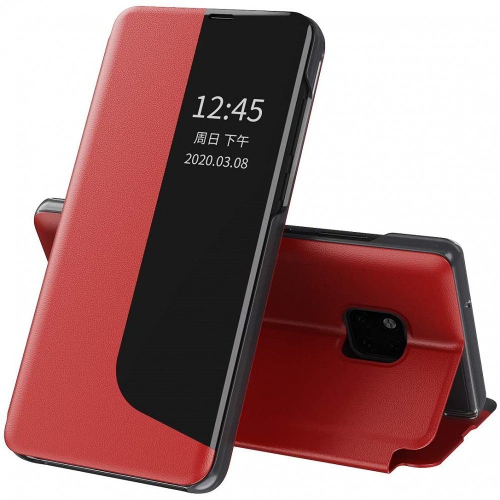 Huawei P20 Pro, Oldalra nyíló tok, stand, hívás mutatóval, Wooze FashionBook, piros akciós termékkép 1