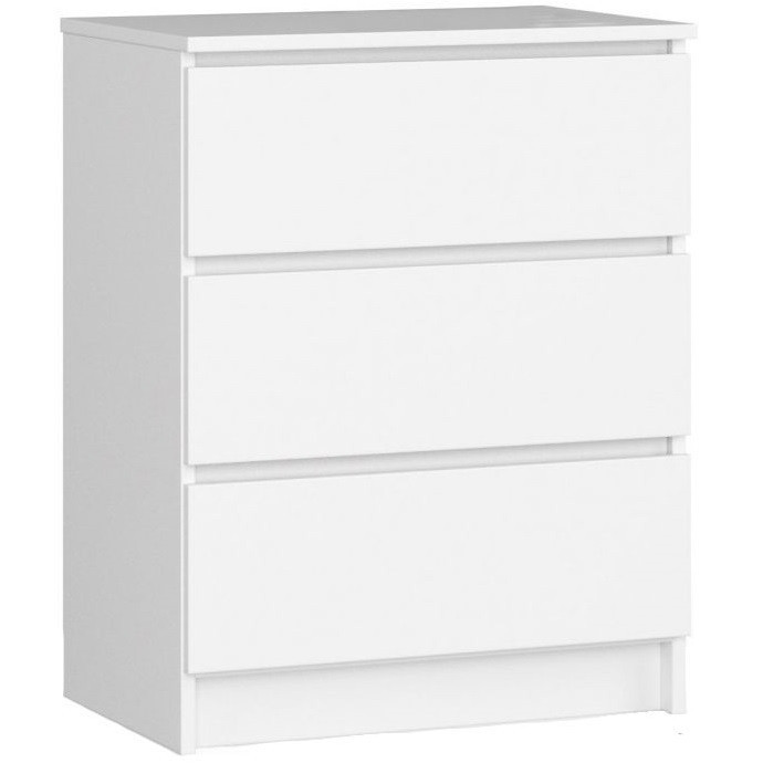 3 fiókos komód fehér 60*77*40 cm akciós termékkép 1