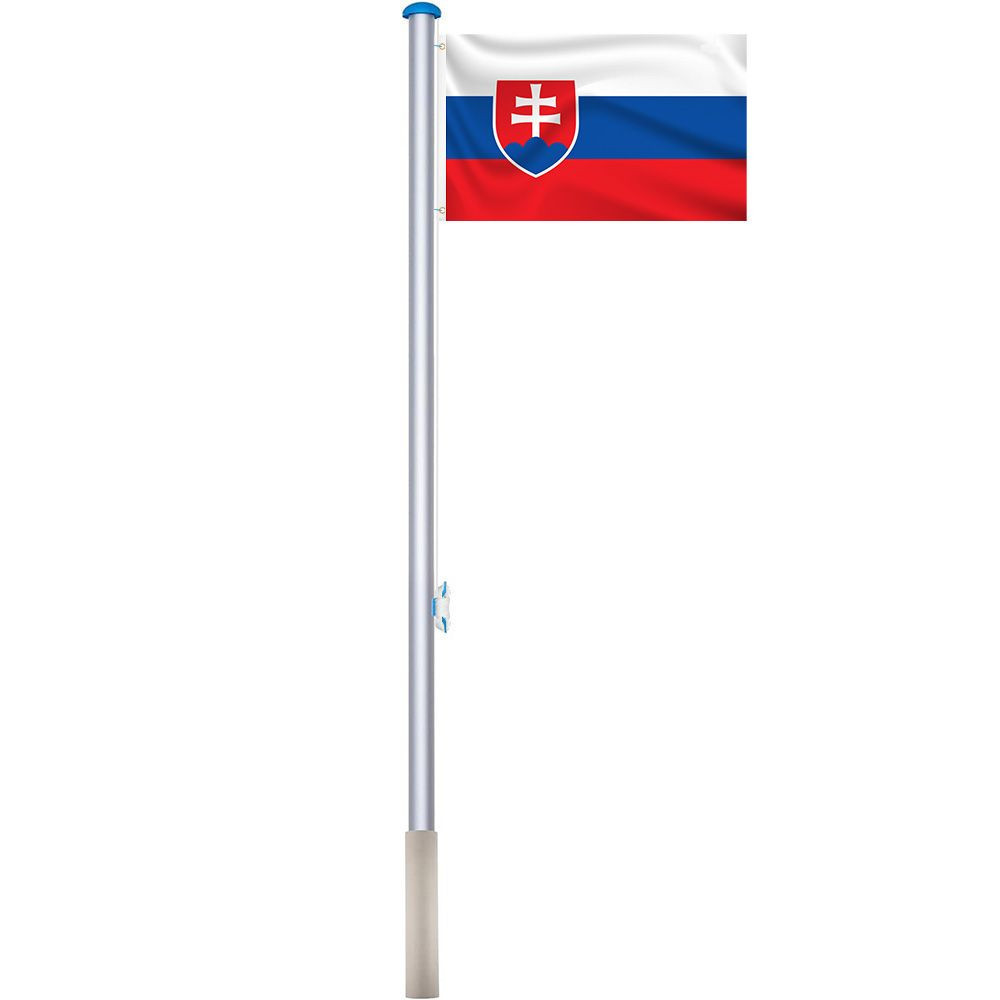 Zászlótartó rúd, szlovák zászlóval akciós termékkép 1