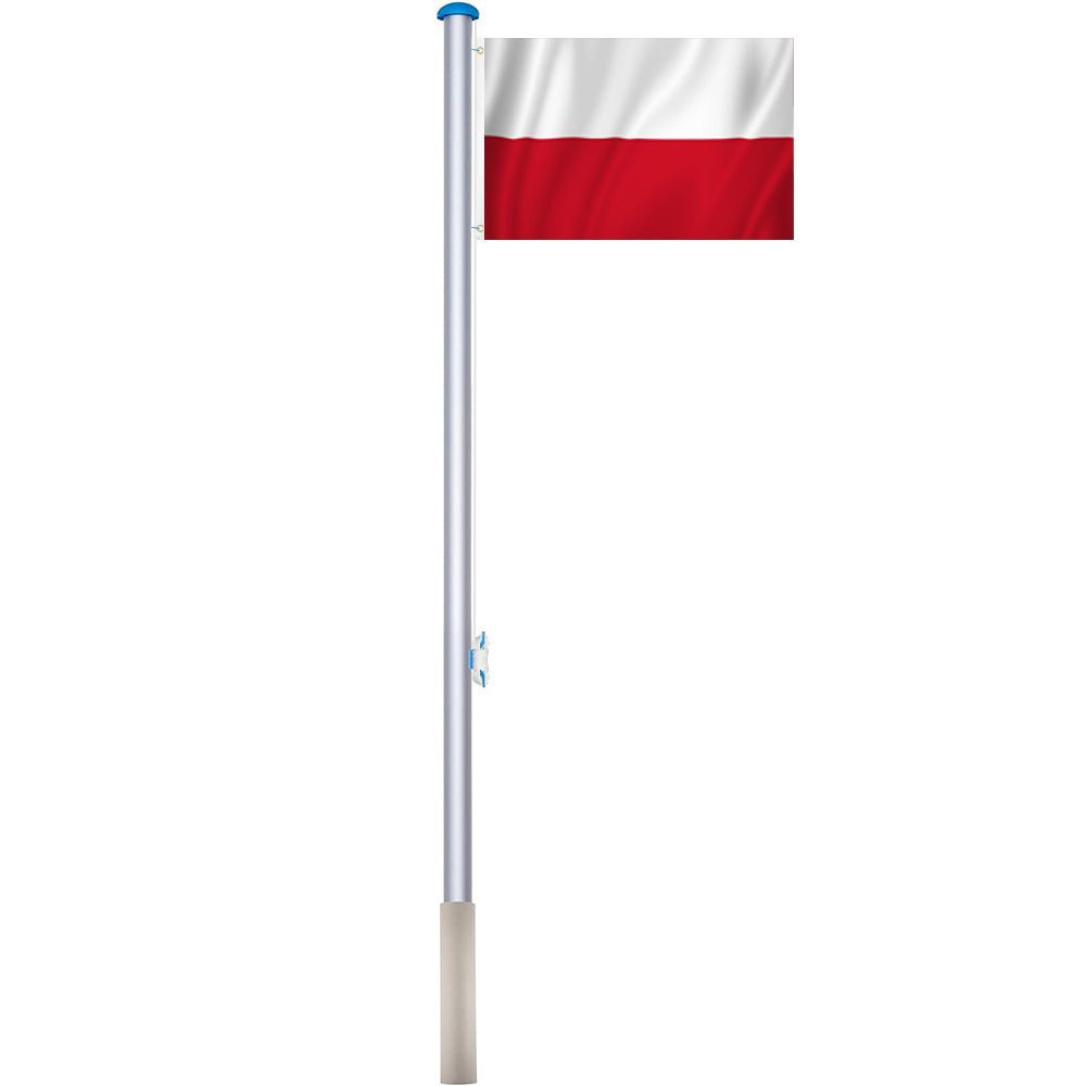 Zászlótartó rúd, lengyel zászlóval akciós termékkép 1