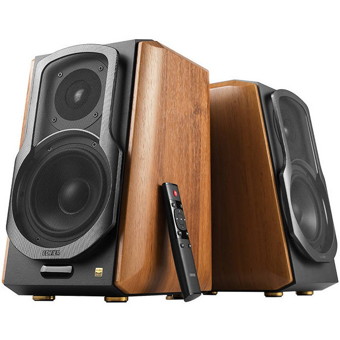Hangszóró szett, 2.0, 2 x 60W, Bluetooth, RCA, Optikai kimenet, Koaxiális csatlakozó, Line in, Edifier S1000MKII, barna akciós termékkép 1