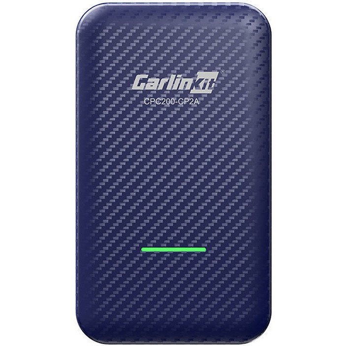 Autós vezeték nélküli adapter, v5.2, karbon minta, Carlinkit 4.0 CPC200 CP2A, kék akciós termékkép 1