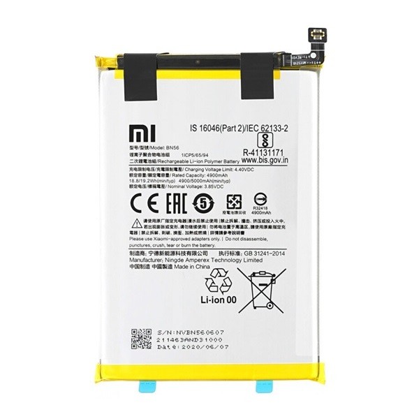 Xiaomi Redmi 9A / 9AT / 9C / 9C NFC, Akkumulátor, 5000 mAh, Li-Ion Polymer, gyári akciós termékkép 1