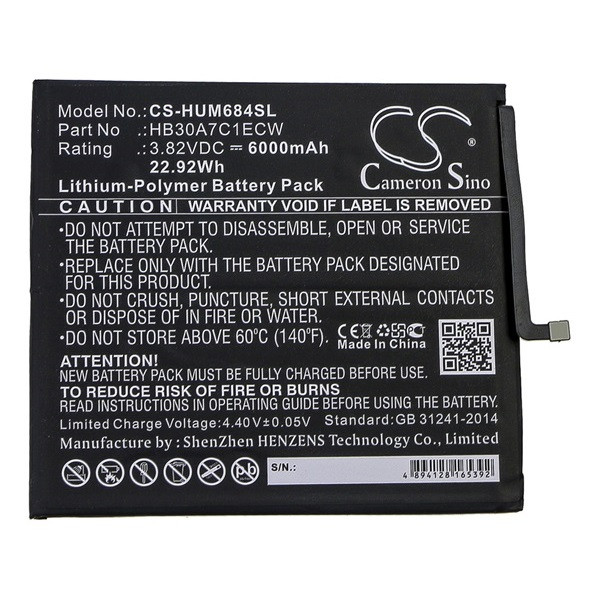 Huawei MediaPad M6 8.4, Akkumulátor, 6000 mAh, Li-Polymer, Cameron Sino, kompatibilis akciós termékkép 1