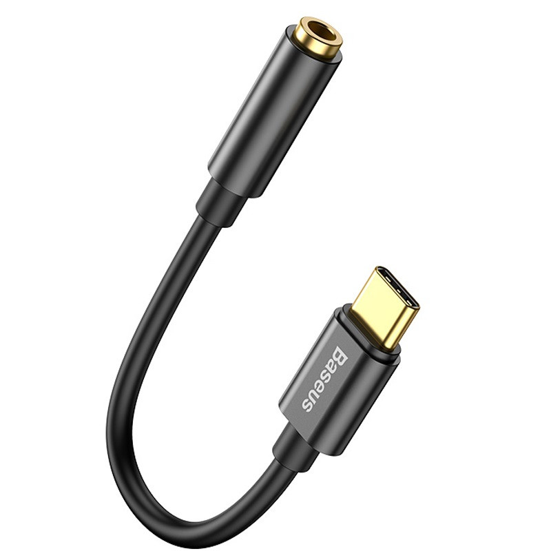 Audió adapter, USB Type-C - 3.5 mm jack átalakító, Baseus L54, fekete akciós termékkép 1