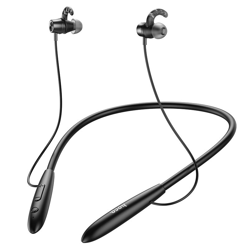 Bluetooth sztereó fülhallgató, v5.1, sportoláshoz, mikrofon, funkció gomb, hangerő szabályzó, kártyaolvasóval, Hoco ES61 Manner, fekete akciós termékkép 1