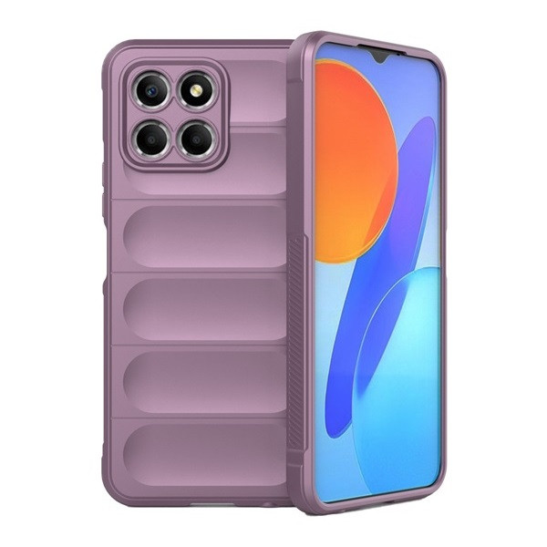 Huawei Honor 70 Lite / X8 5G / Honor X6, Szilikon tok, közepesen ütésálló, 3D minta, lila akciós termékkép 1