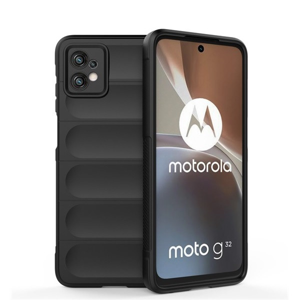 Motorola Moto G32, Szilikon tok, közepesen ütésálló, 3D minta, fekete akciós termékkép 1