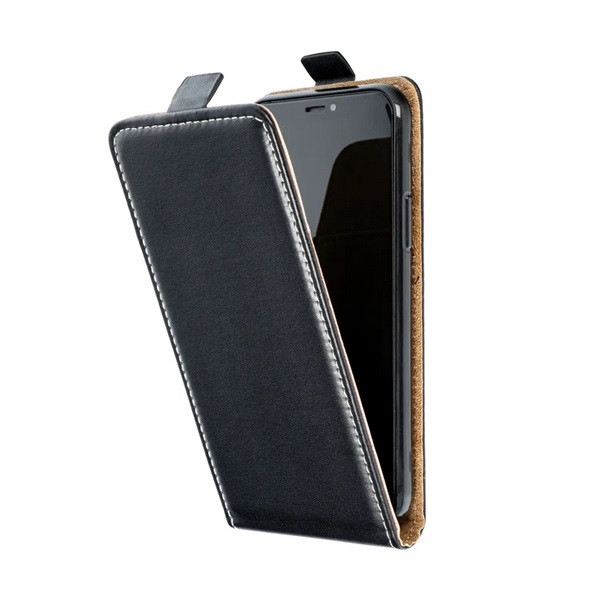 Samsung Galaxy A54 5G SM-A546B, Forcell lenyitható bőrtok, Slim Flexi, felfelé nyíló - kinyitható, fekete akciós termékkép 1