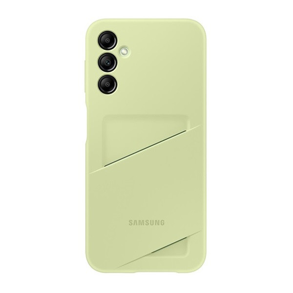 Samsung Galaxy A14 5G SM-A146B, Szilikon tok, kártyatartóval, zöld, gyári akciós termékkép 1